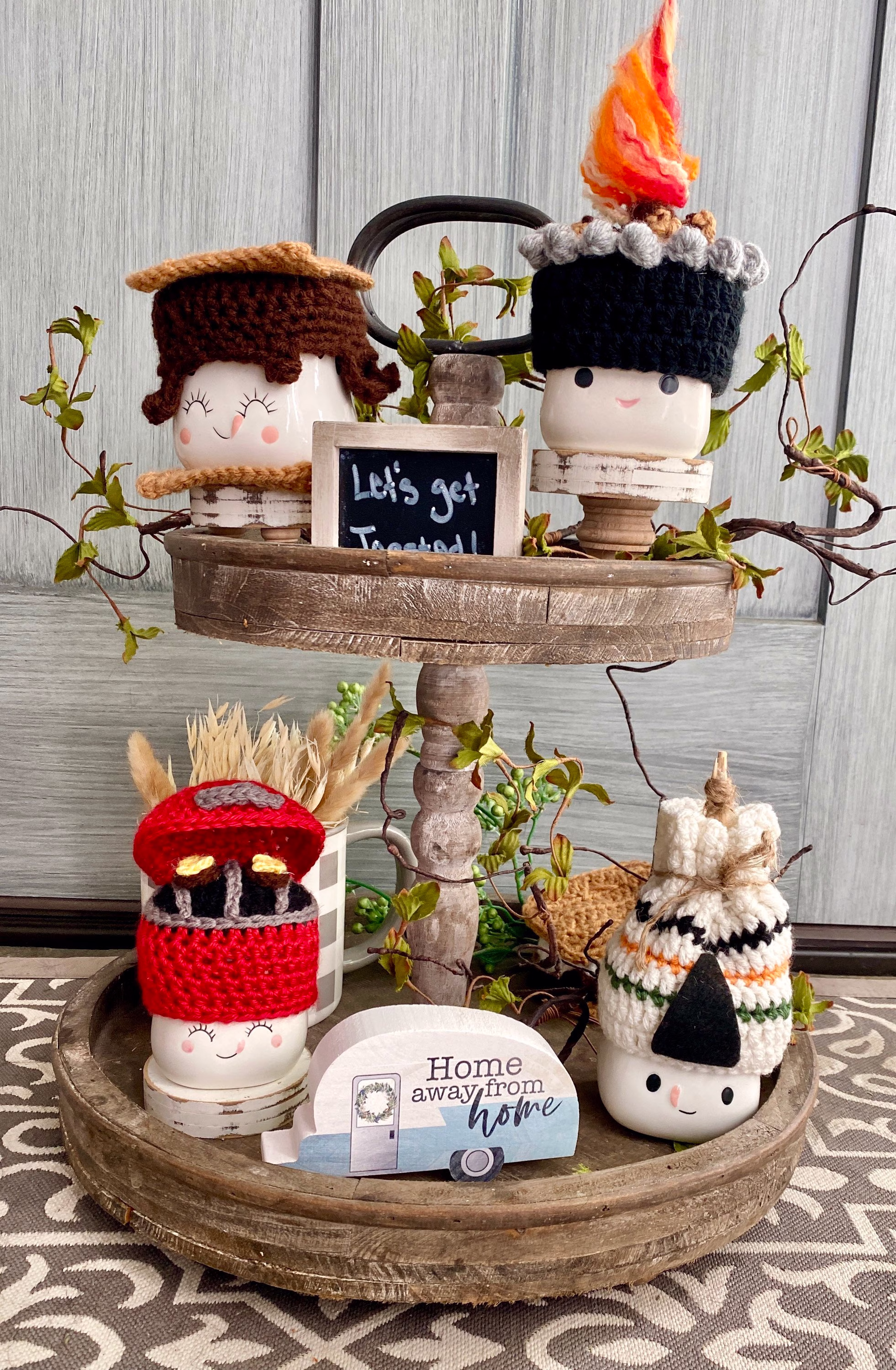 Camping Season Themed Marshmallow Mug Hats