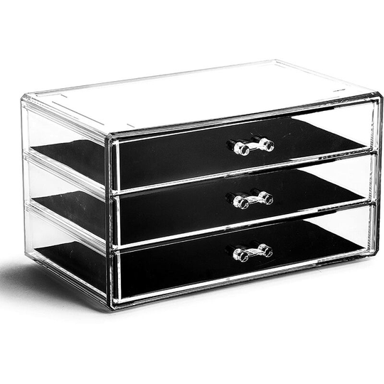 3 Drawer Makeup Organizer, Park Avenue| the manhattan series | Makeup Drawer Organizer | Makeup Storage | Cosmetic Organizer | Vanity Organizer |