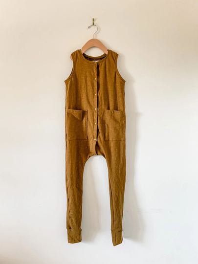 Button Front Tank Romper // Organic Baby Boy Clothes Boys Jumpsuit Summer Kids/Clothing
