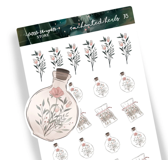 Enchanted Herbs | A6 Deco Stickers Planner Premium Matte Paper