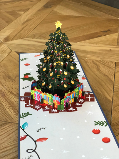 Christmas Tree Pop Up Card Father Festive Season 3D Greeting Gift