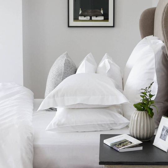 White Organic Cotton Sateen Bedding