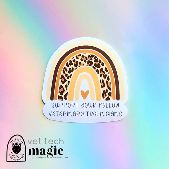 Veterinary Technician Sticker, Vet Tech Nurse, Gift For Vet Week, Medicine Rainbow Appreciation