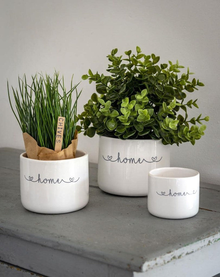 Set Of 3 "Love Pots'