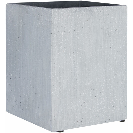 Premier Housewares - Grey Polyresin Small Square Vase