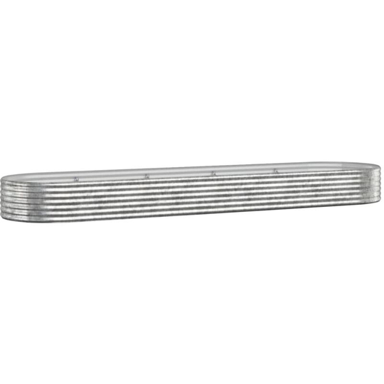 Vidaxl - Garden Planter Powder-coated Steel 396x100x36 cm Silver Silver