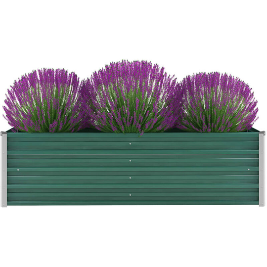 Topdeal Garden Planter Galvanised Steel 160x40x45 cm Green VDTD29031