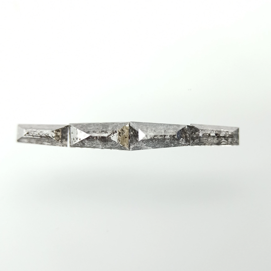 0.32 Ct 4 Pieces Natural Loose Salt & Pepper Diamonds Baguette Shape Diamond Solitaire Diamond Ring Polished