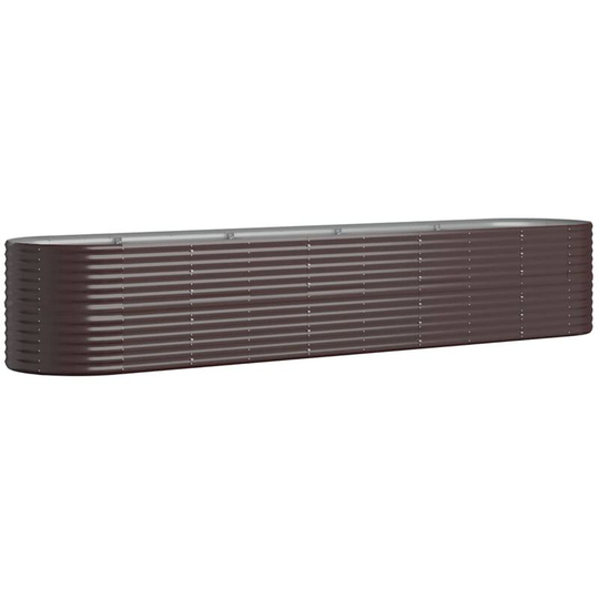 Vidaxl - Garden Planter Powder-coated Steel 368x80x68 cm Brown Brown