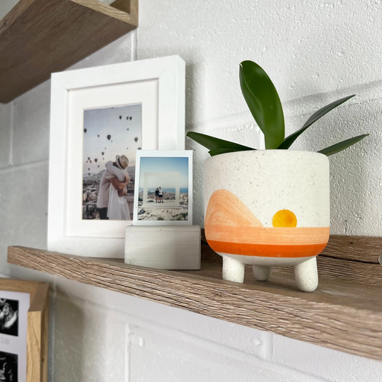 Mini Sunset Planter On Legs - Ceramic Indoor Plant Pot Small Succulant House Plants