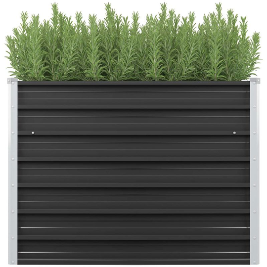 Hommoo - Garden Planter Anthracite 100x40x77 cm Galvanised Steel VD29853