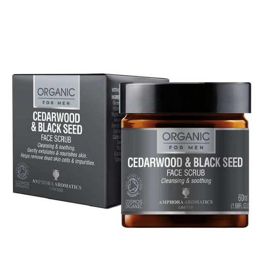 Cedarwood And Black Seed Facescrub For Men Organic 60ml