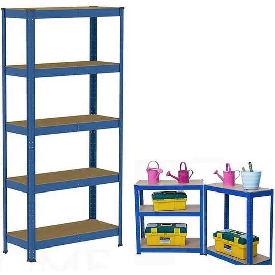 Day Plus - 5-Shelf Adjustable, Heavy Duty Storage Shelving Unit 875KG Loading Capacity, Steel Organizer Wire Rack, Storage Racking Shelving 180 x90