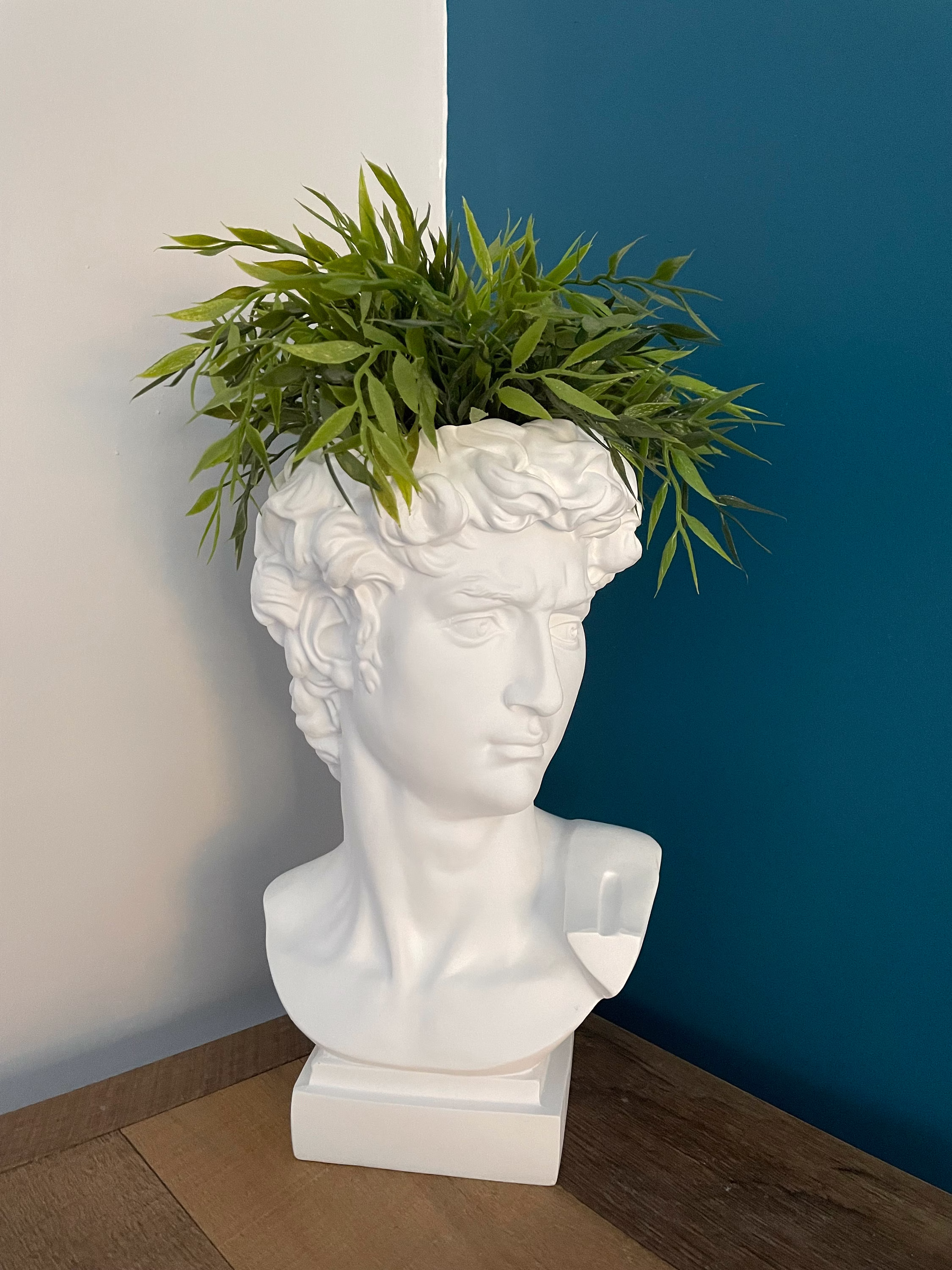 David Face Head Plant Pot Planter Statue Vase Nordic Resin Planter Large Size