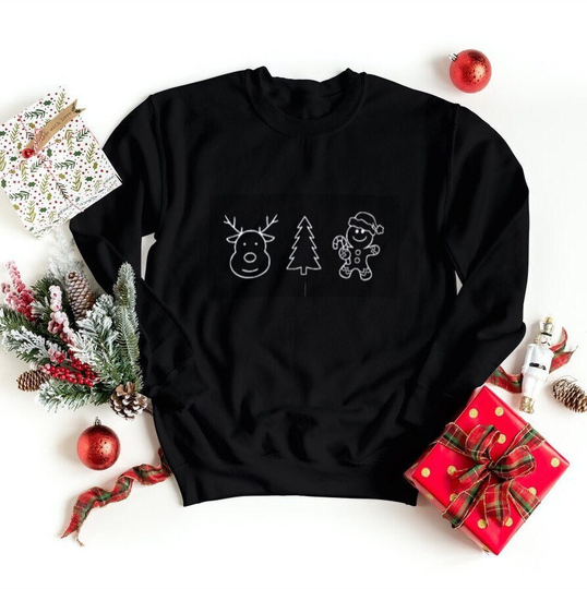 Christmas Jumper, Winter Jumpers, Gingerbread Tree Seasonal Unisex Festive Jumper