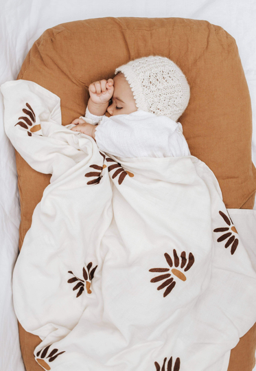 Organic Cotton Muslin Swaddle - Native