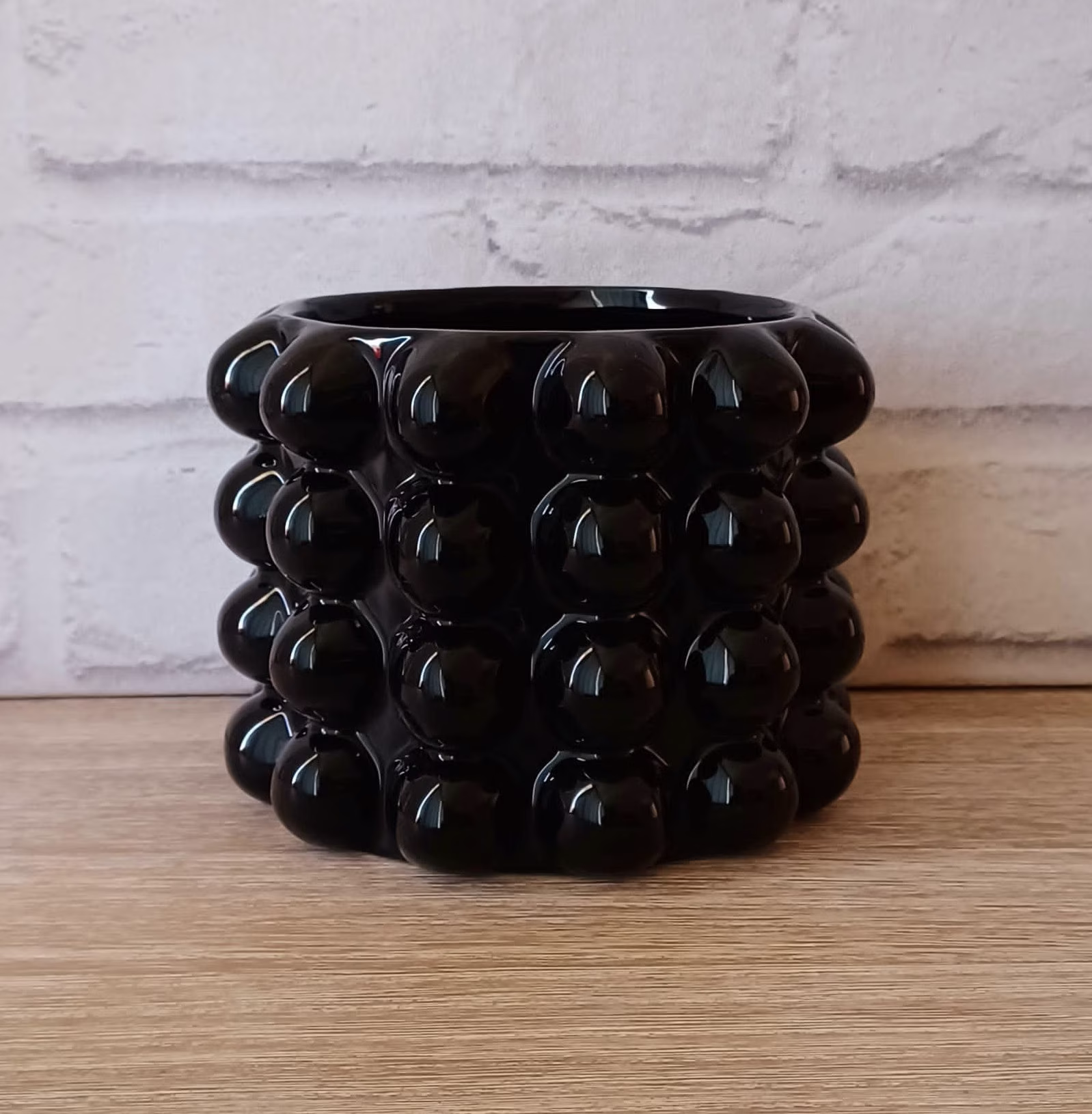 Black Stone Bobble Bubbled Planter Flower Planters Pen Holder Home Decoration Decor Paint Brush Make Up Gift