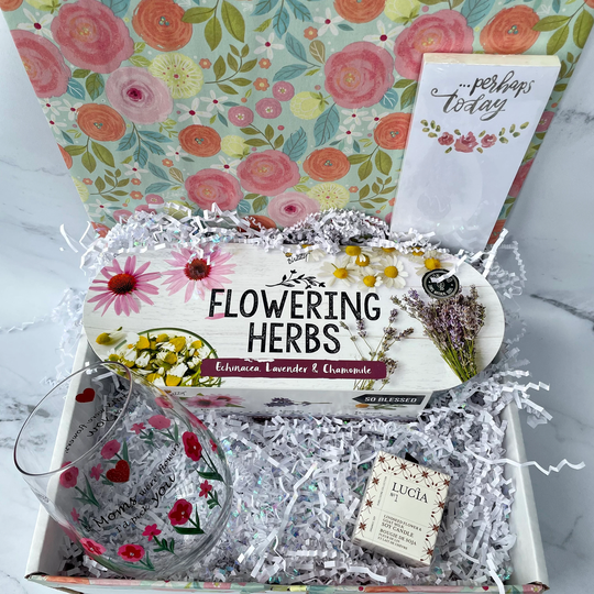 If Moms Were Flowers I'd Pick You, Wine Glass For Mom, Gardening Gift Flower Kit Gift, Birthday Mom From Daughter