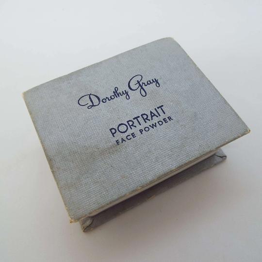 Rare Vintage 1930's Dorothy Gray Portrait Face Powder Box Unopened Vanity Storage Beauty Cosmetics Art Deco