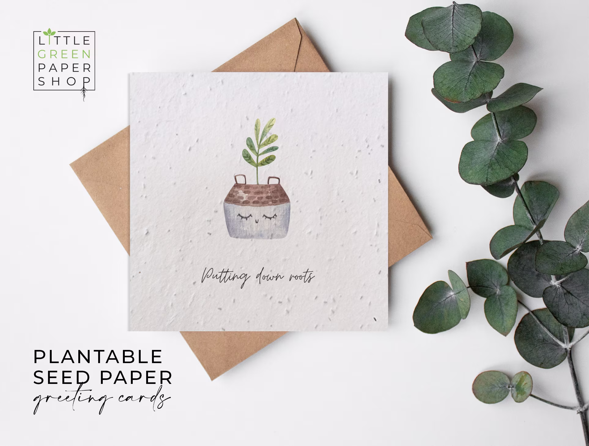 Plantable Flower Seed Paper Cards - New Home Congratulations, Greeting, Gardening, Pun, Joke, Friends, Family, Eco-Friendly, Biodegradable