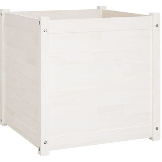 Vidaxl - Garden Planter White 60x60x60 cm Solid Pinewood White