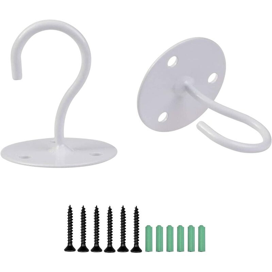 Monly - Ceiling Hook,2 pcs Hanging Plant Hooks Screw-in Hooks Mounting Hooks Ceiling Hanging Hook for Birds Planters Lanterns Wind Chimes