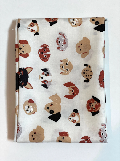 Fat Quarter Doggie Dots Organic Cotton Poplin