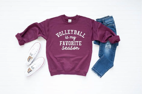 Volleyball Is My Favorite Season Sweatshirt, Women's Sunday Sweatshirt For Women