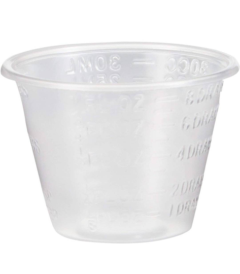Medi-Pak Medicine Cups With Lip 1 Oz Clear Graduated Non-sterile Polypropylene Single Use Epoxy Measuring Cup