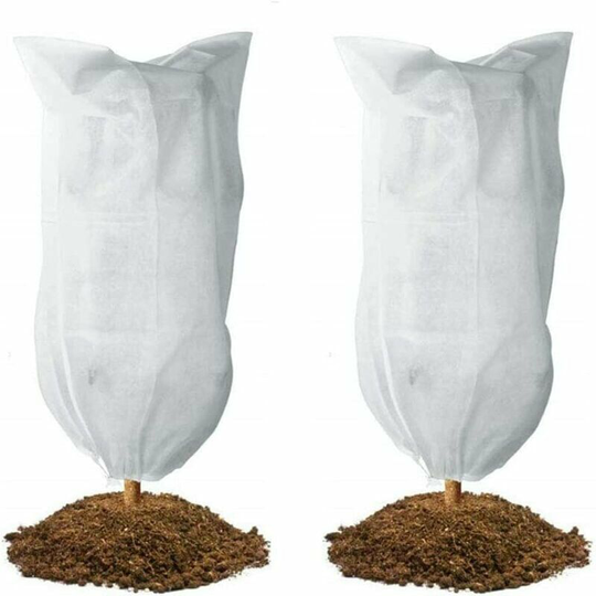 Monly - Reusable Plant Cover Tear Resistant Garden Plant Covers Zipper Drawstring Bag Tarp Nonwoven Winter Cover to Protect Potted Plants Fruit Trees