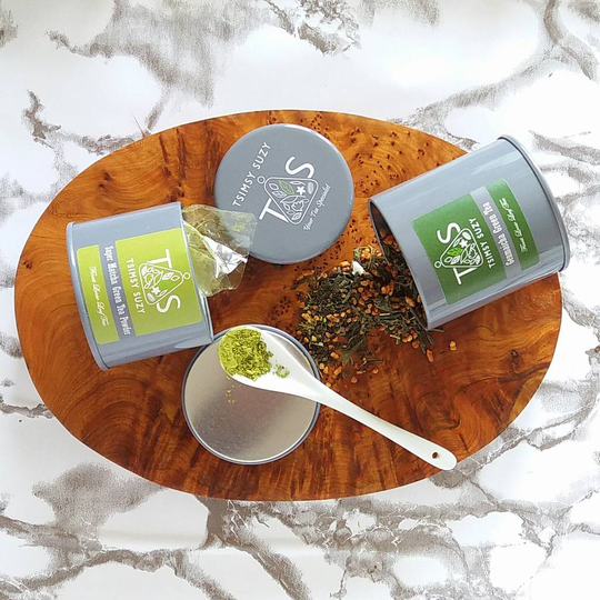 Japanese Matcha Powder And Genmaicha Tea Set