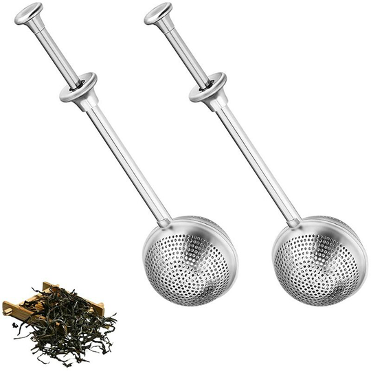 Tea Filter, 2Pcs Stainless Steel Tea Infuser for Cup, Reusable Tea Strainer, Scalable Tea Infuser fo