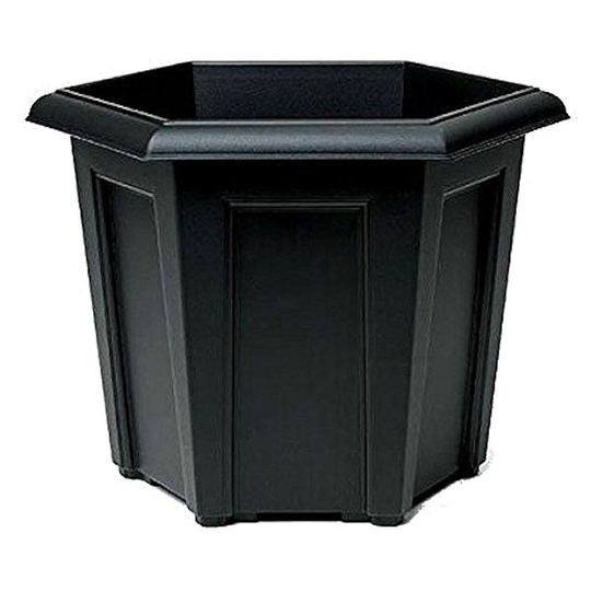Stewart Garden Regency Hexagonal Planter - 40cm - Black (9300005)