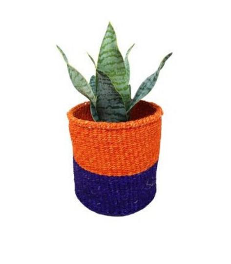 Colorful Baskets, Plant Woven Set Of Plant Christmas Gifting, Hostess Gift, African Basket Sets