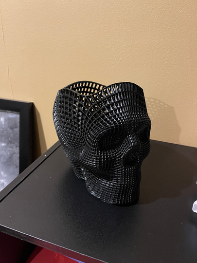 Skull-Mesh Desk Organizer Huge - Black