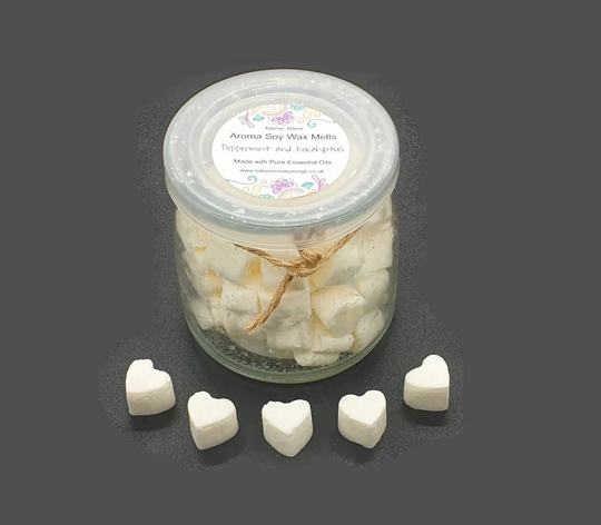 Aroma Peppermint & Eucalyptus Scented Soy Wax Melts - 60 Pieces Aromatherapy Eco Friendly Intention Manifesting Chakra Gift