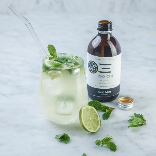 Organic Kombucha, Fresh Mint To Revive