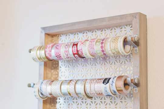 Wall Mounted Ribbon Organizer| Washi Tape Jewelry Holder