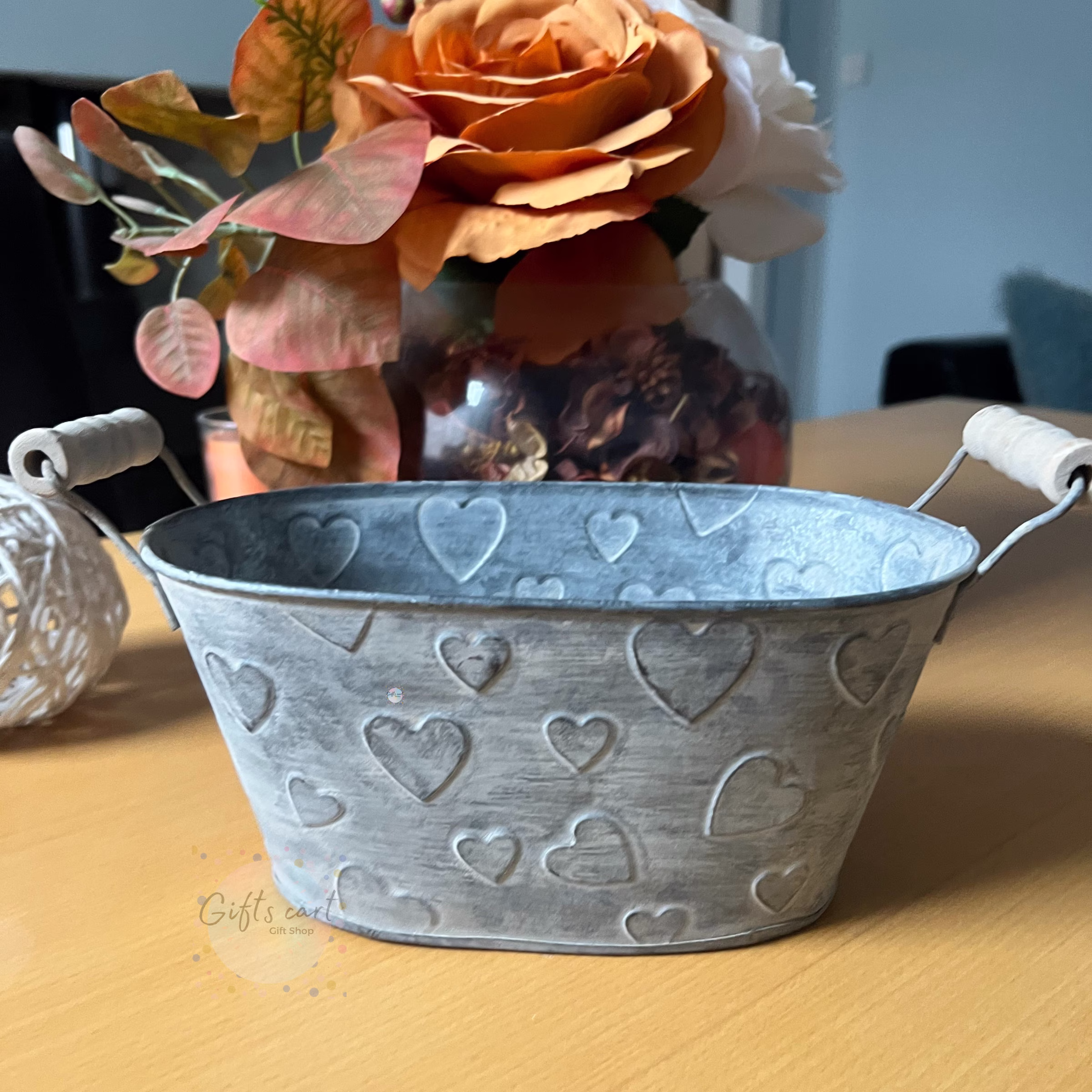Metal Pots Planters Grey Garden Outdoor Retro Style Vintage Old English Period Traditional Victorian UK