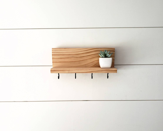 Mail & Key Holder, Entry Way Organizer, Organizer Wall Mount, Holder Wallet, Wood For , Wallet