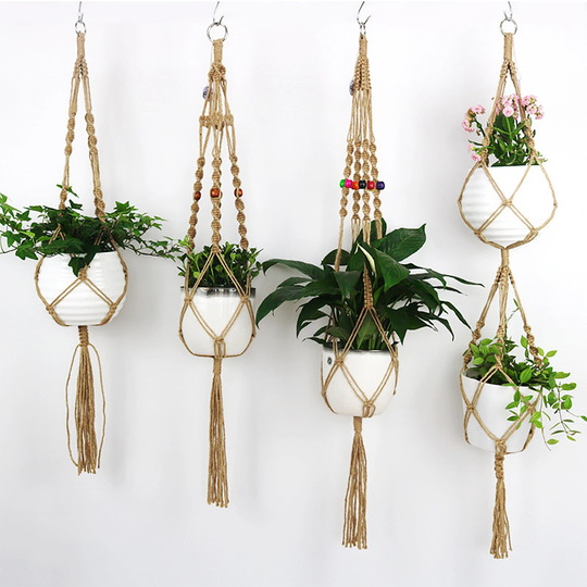 Jute Plant Hanger, Wall Hanging Plant Pot Holder For Plants, Planter Basket, Boho Decor, Home Gifts