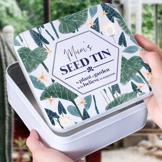 Personalised Garden Seed Tin For Mum