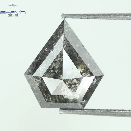 2.51 Ct Pentagon Shape Natural Loose Diamond Salt & Pepper Color Clarity I3 For Engagement Ring & Wedding 10.58 Mm /Skun6-50