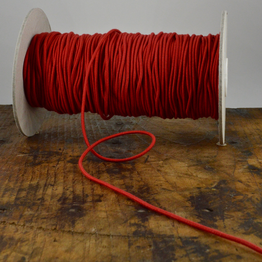 2.2mm Wide Red Organic Cotton Elastic Cord