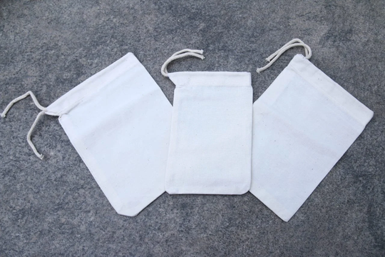 12x16 Inches Poly Cotton Muslin Bags. Single Drawstring Premium Quality Reusable Gift Pouches. Best For Storage & Gift