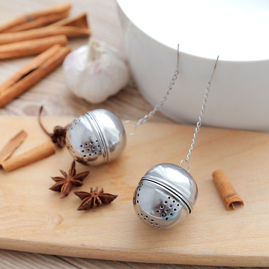 Tea Egg, Oval, Teatime, Stainless Steel, 10pcs Stainless Steel Seasoning Ball