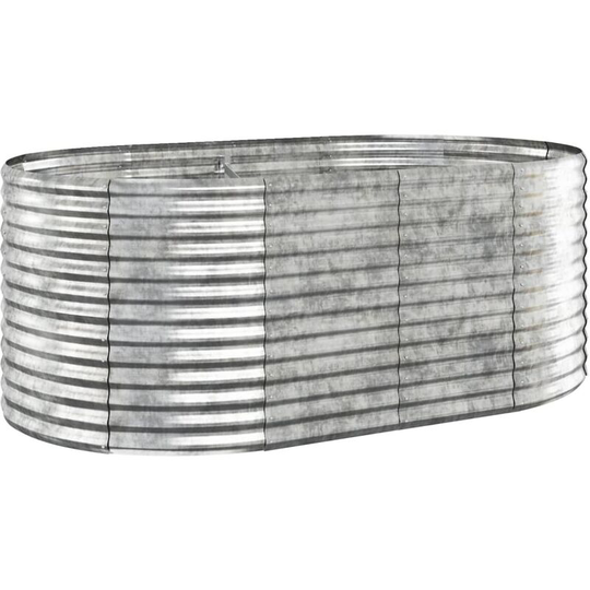 Vidaxl - Garden Planter Powder-coated Steel 175x100x68 cm Silver Silver