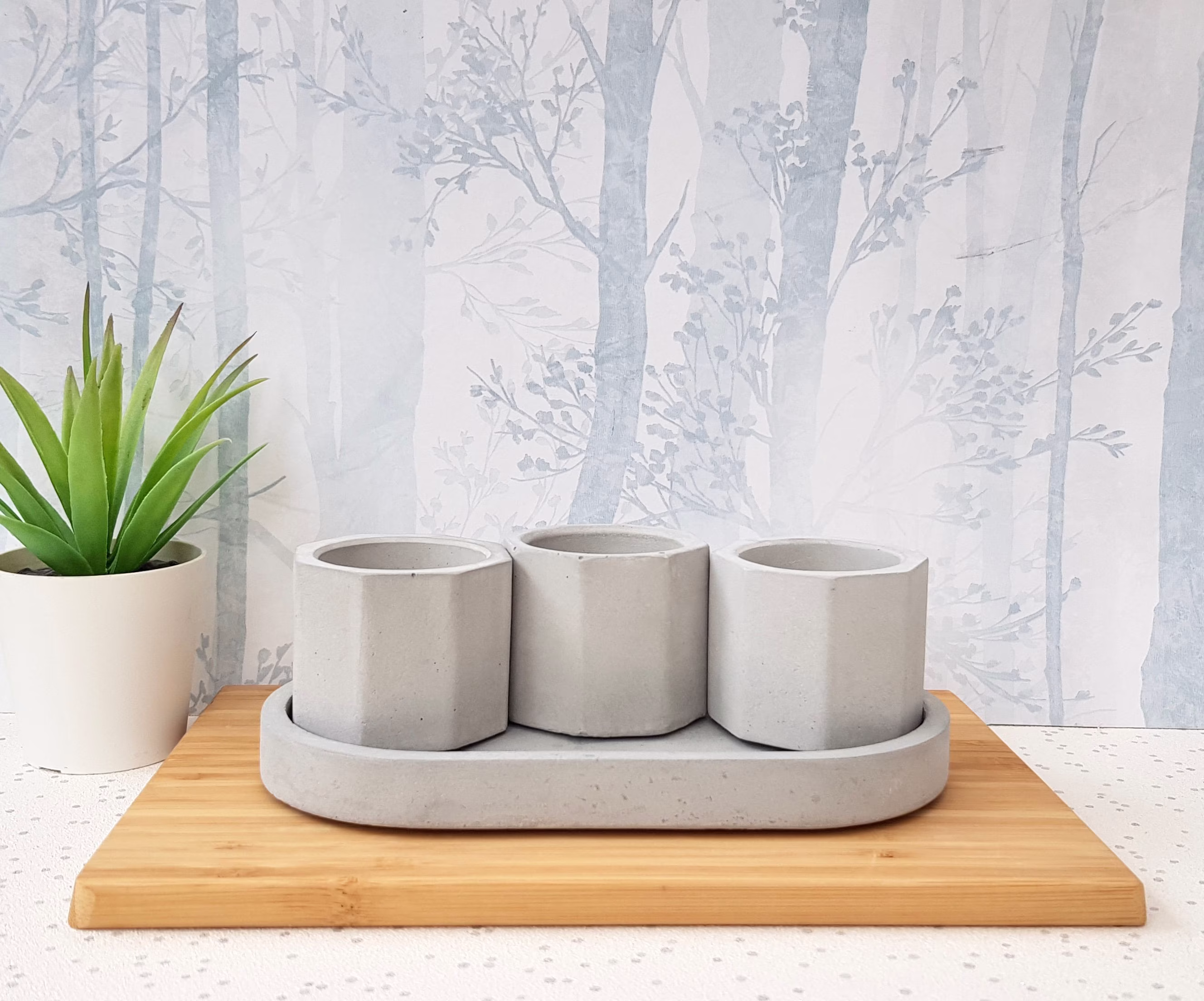Concrete Pots | Desk Accessories Natural Concrete Our First Home Gifts