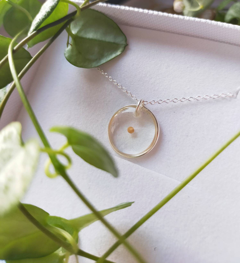 Real Mustard Seed Faith Necklace On 925 Silver Or Plated Chain. For Faith, Humble Beginnings, Fertility. Personalised Jewellery