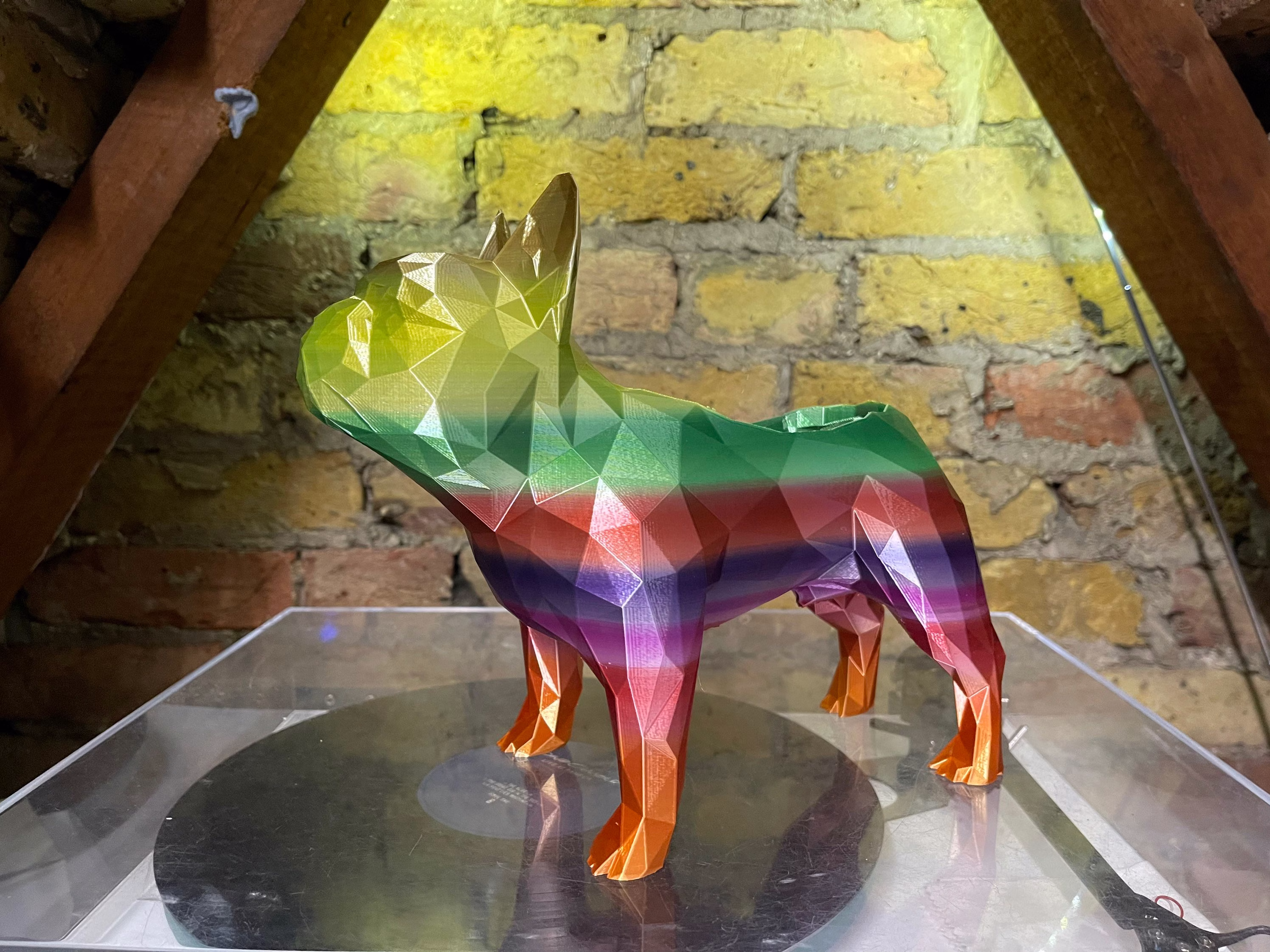 Rainbow French Bulldog Frenchie Planter Plant Pot Limited Edition